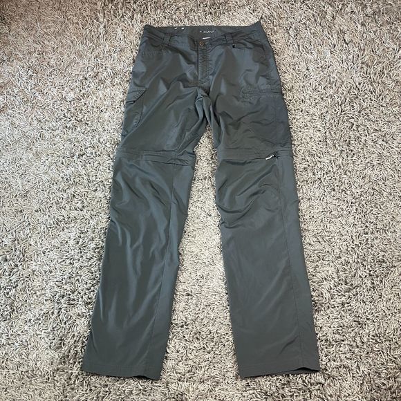 Columbia Omni Shade Pants Mens 32x34 Gray Hiking Outdoor Convertible Logo Light - Picture 1 of 14